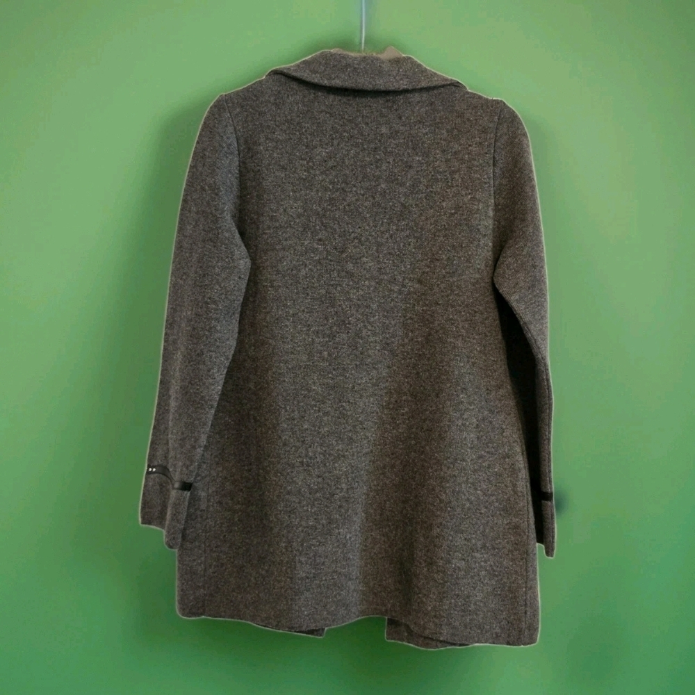 Chic Double-Breasted Gray Pea Coat - Picture 5 of 5